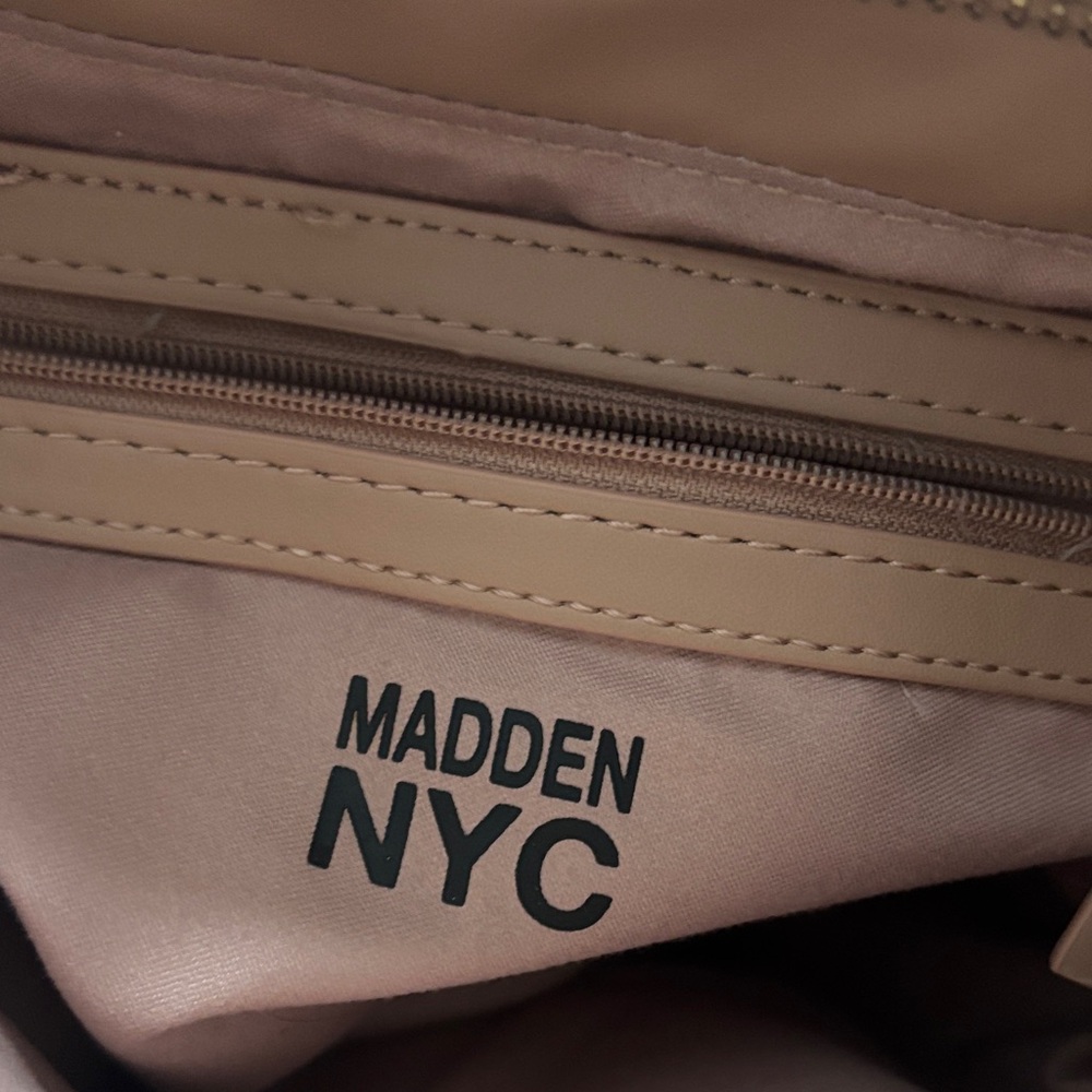 Madden NYC Luxurious Braided Handle Hobo Bag in Nude - Picture 8 of 10